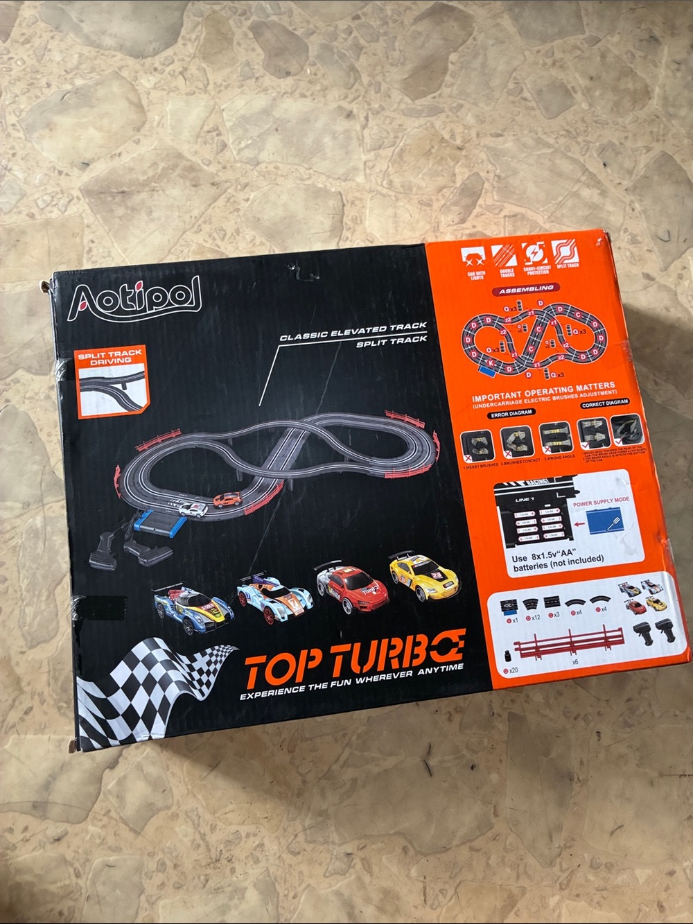 Top Turbo 1:43 Scale Slot Racing Set - Red - Picture 3 of 5